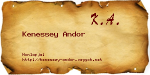 Kenessey Andor névjegykártya